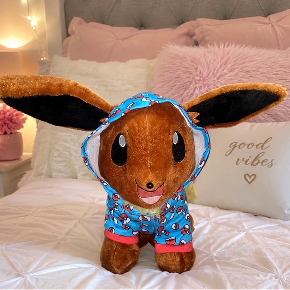 Build-A-Bear Other - Build a bear Eevee Plush in Blue Poké Ball Hoodie